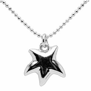 Sheila Fajl Silver Plated Starfish Charm Pendant on Ball Chain Necklace NEW
